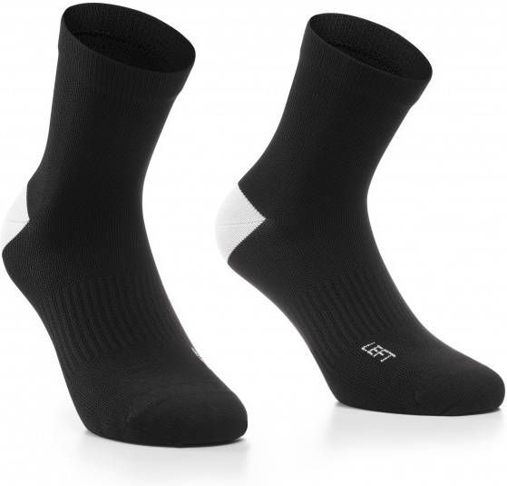 Assos Essence Socks Low Twin Pack Fietssokken maat II 43 46, zwart