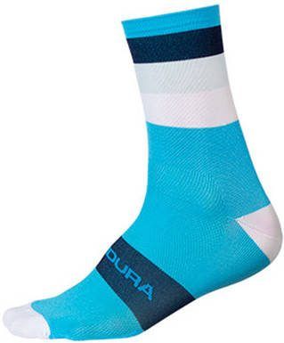 Endura Bandwidth Striped Socks Fietssokken/XL, blauw