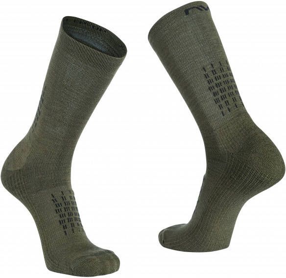 Northwave Fast Winter High Sock Fietssokken, olijfgroen