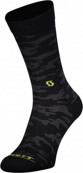 Scott Sock Trail Camo Crew Hardloopsokken 47, zwart