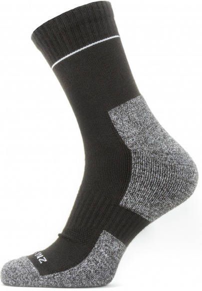 SealSkinz Solo Quickdry Ankle Length Sock Fietssokken, grijs/zwart