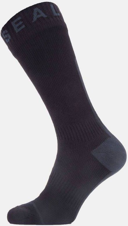SealSkinz Waterproof All Weather Mid Length Sok With Hydrostop Zwart/Donkergrijs