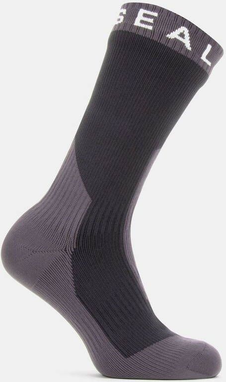 SealSkinz Waterproof Extreme Cold Weather Mid Length Sok Zwart/Donkergrijs
