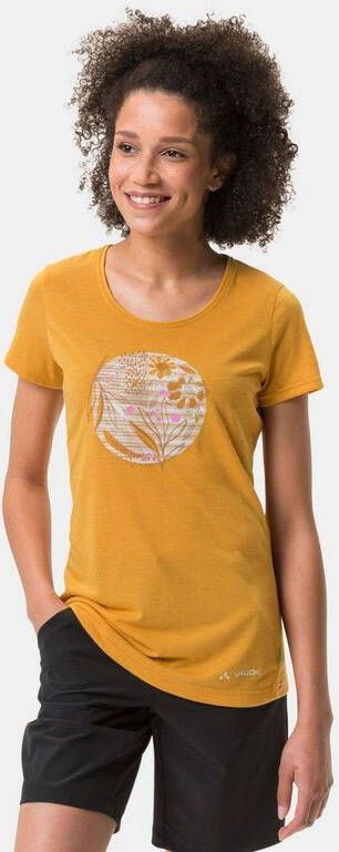 Vaude Women'S Skomer Print T Shirt Ii Geel