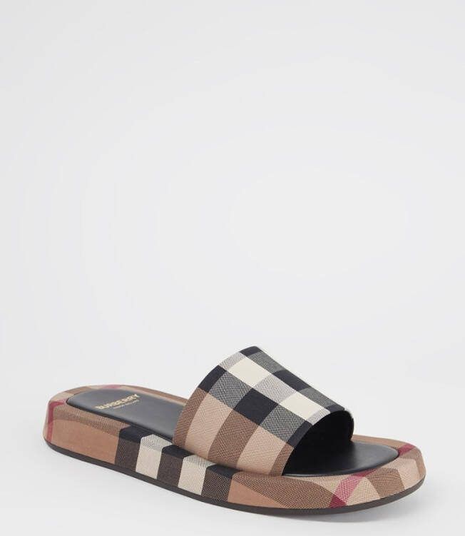 Burberry Buckingham slipper met ruitdessin