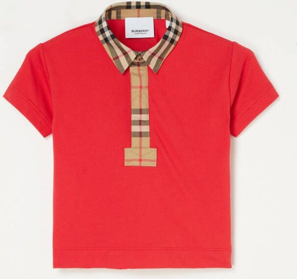 Burberry Johane polo van piqué, katoen met logoprint