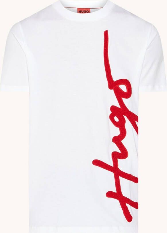Hugo Boss Dyton T shirt met logoborduring