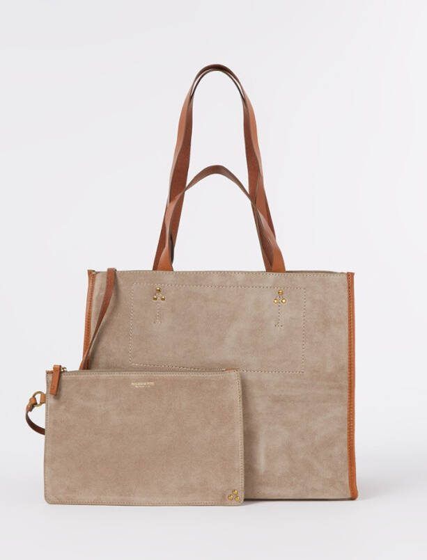 Jé, rô, me Dreyfuss Leon shopper met leren details en etui