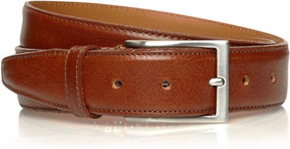 Riem Profuomo kalfsleder cognac doorgestikt 115