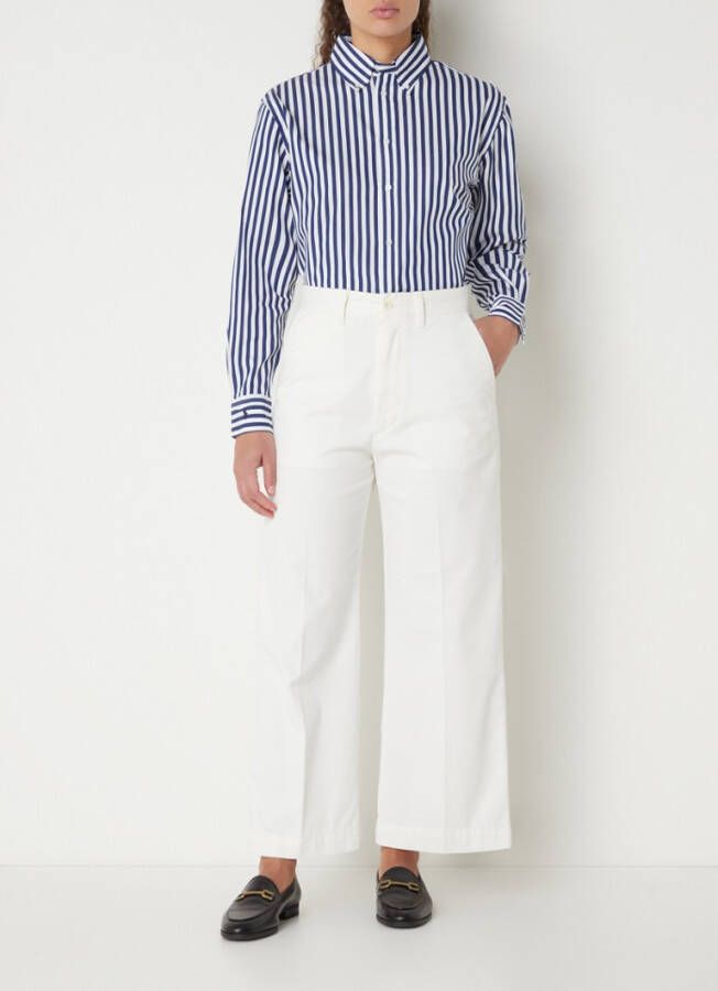 Ralph Lauren Blouse met button down kraag en streepprint