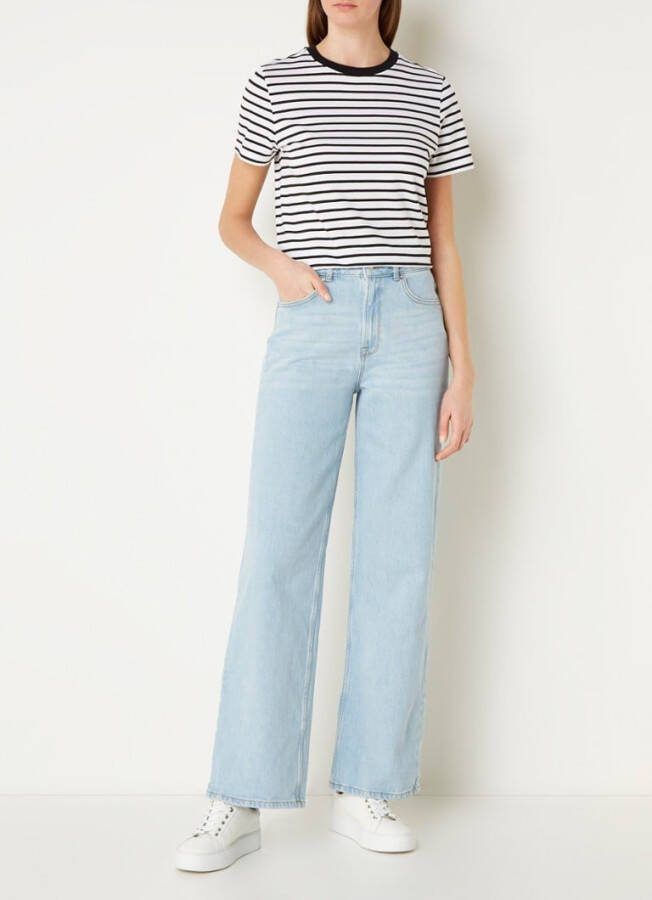 Selected Femme Lichtblauwe Wide Jeans Slfalice n Hw Wide Lon Sky Blue Jeat