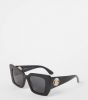 Burberry Monogram Motif Square Frame Sunglasses , Zwart, Dames online kopen