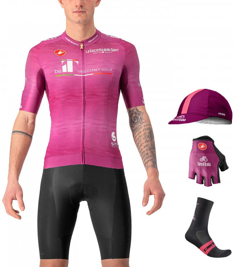 Castelli GIRO D' ITALIA Maglia Ciclamino Race22 Maxi Set(5 stukken)maxiset(5 artikelen
