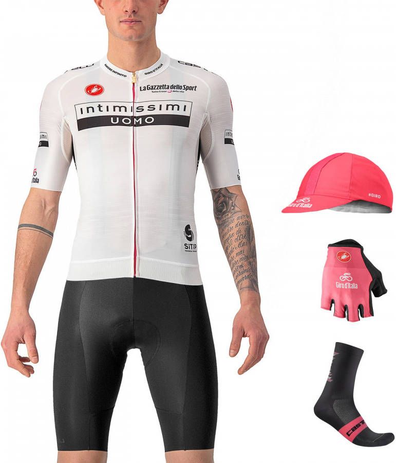 Castelli GIRO D'ITALIA Maglia Bianca Race 22 Maxi Set(5 stukken)maxiset(5 artikelen )