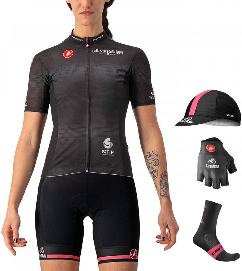 Castelli GIRO D'ITALIA Maglia Nera 2022 Dames Maxi Set(5 stukken)maxiset(5 artikelen )