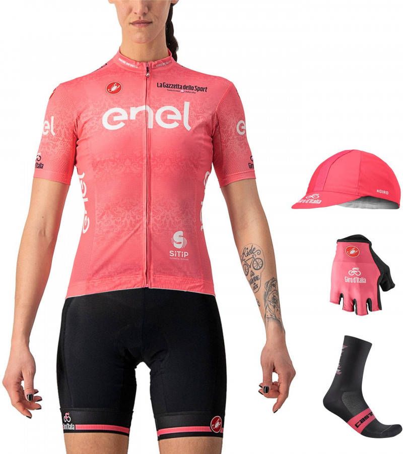 Castelli GIRO D'ITALIA Maglia Rosa 2022 Dames Maxi Set(5 stukken)maxiset(5 artikelen )