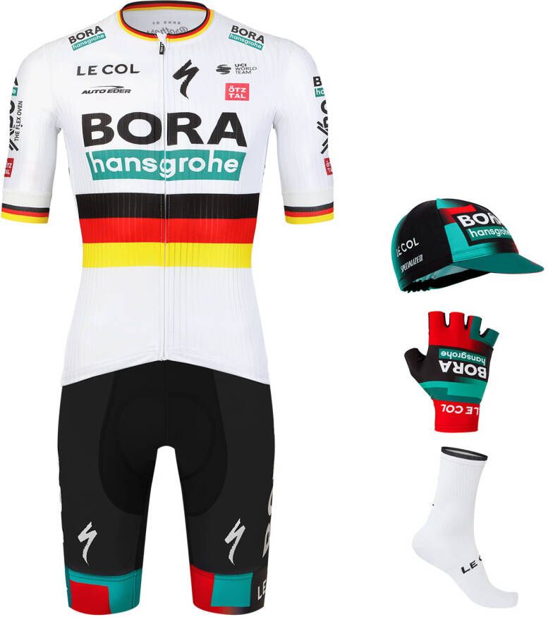 Le Col BORA hansgrohe Race Duitse kampioen 2023 Maxi Set(5 stukken ), voor heren, Fiets