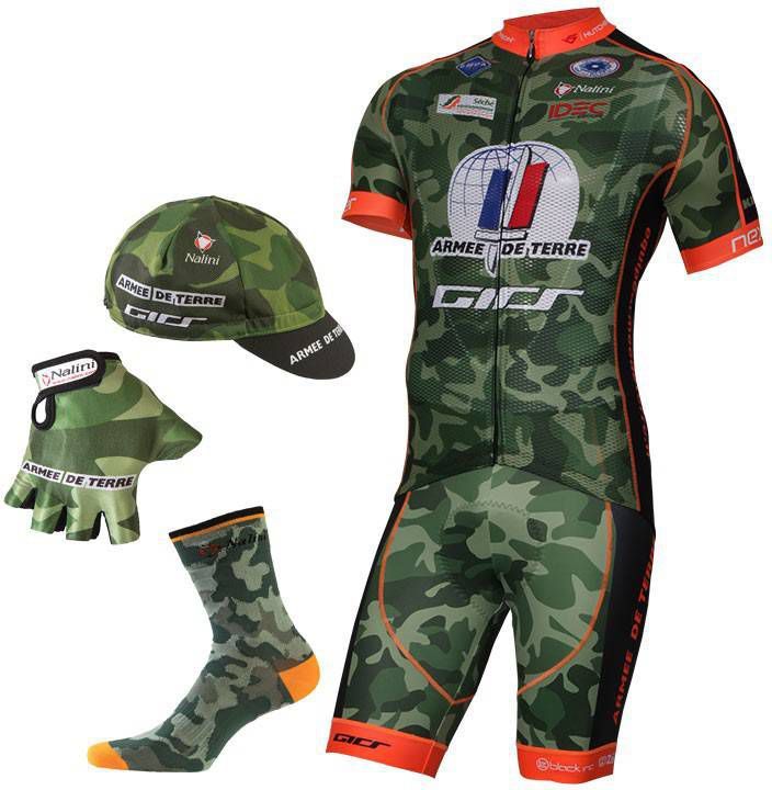 Nalini ARMÉE DE TERRE Maxi Set(fietsshirt + fietsbroek + fietssokken + handschoenen +
