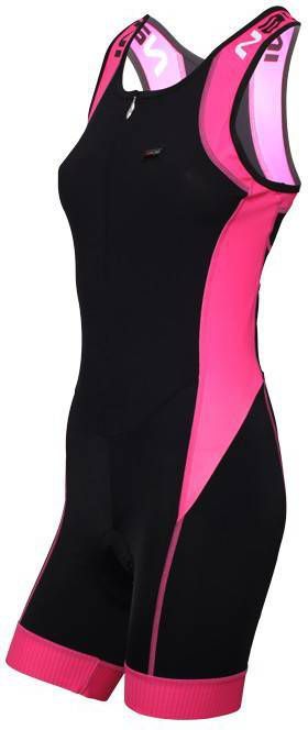 NALINI PRO dames body Uni zwart-roze damesbody, Maat XL, Fietsbody, Wielerkledin