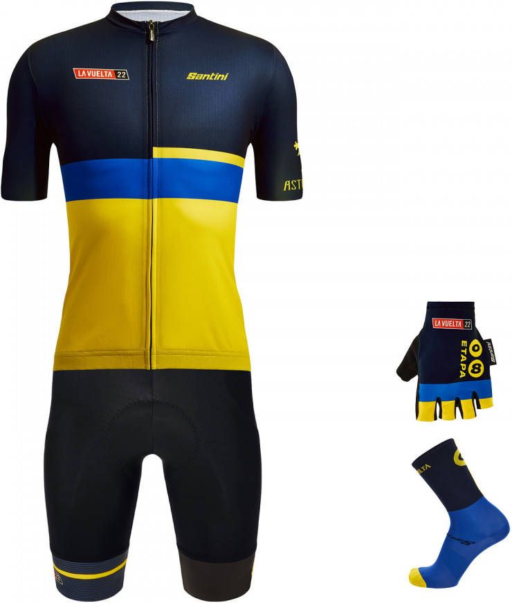 Santini LA VUELTA Asturias 2022 Maxi Set(4 stukken ), voor heren, Fietskleding