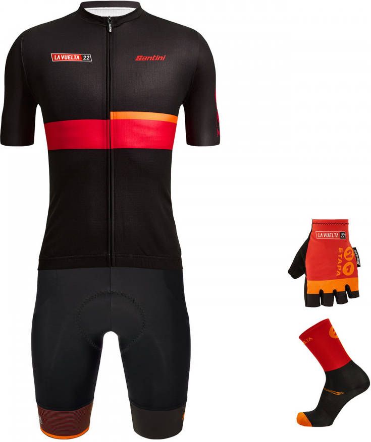 Santini LA VUELTA Madrid 2022 Maxi Set(4 stukken ), voor heren, Fietskleding