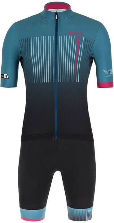 Santini Yorkshire National 2019 Set (fietsshirt + fietsbroek), voor heren, Fietskleding