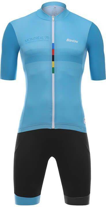 Santini UCI GRANDI CAMPIONI Montreal 1974 Set(fietsshirt + fietsbroek ), voor heren, Fie