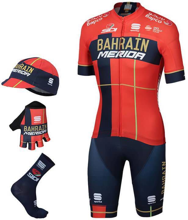 PETER SAGAN LOGO Team 2019 Set (fietsshirt + fietsbroek), voor heren, Fietskledi