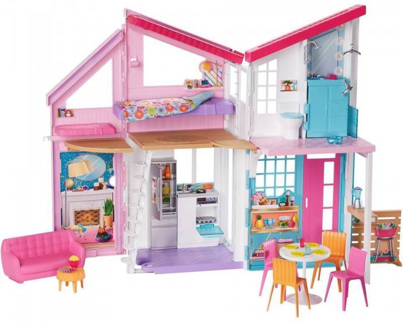 Barbie Poppenhuis Malibu Meisjes 90 Cm Roze/wit