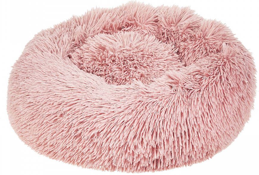 Beliani Kulu Dierenbedje roze nepbont