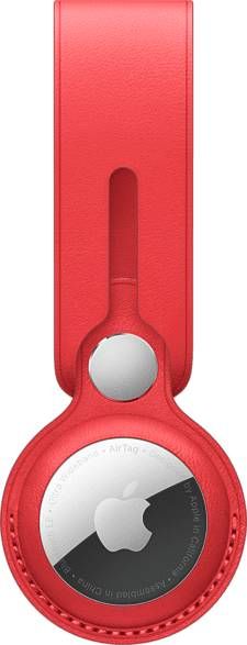 Apple AirTag accessoire leren hanger(Rood )