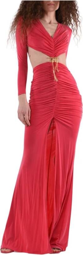 Elisabetta Franchi Maxi kleedjes Paars Dames