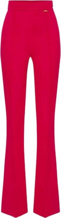 Elisabetta Franchi Wijde Broeken Roze Dames