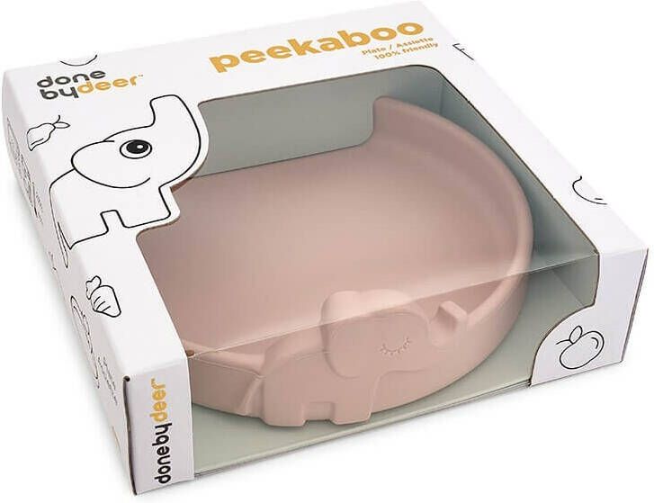 Done by Deer Baby Accessoires Peekaboo Plate Roze