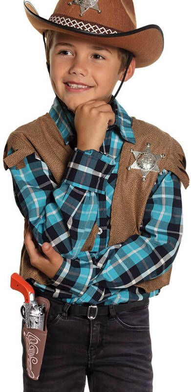 Boland Verkleed Cowboy Holster Met Een Revolver/pistool Voor Kinderen Verkleedattributen