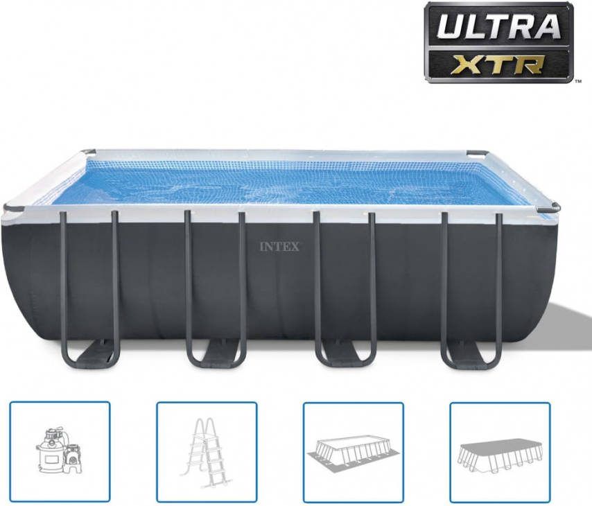 Intex Opzetzwembad Met Accessoires Ultra Xtr Frame 549 X 274 X 132 Cm Antraciet