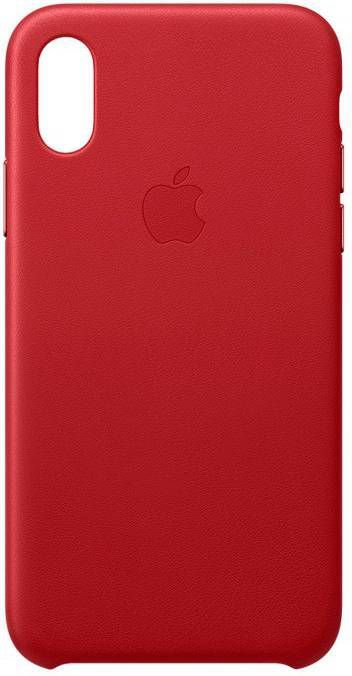 Apple iPhone Xs Leather Back Cover RED